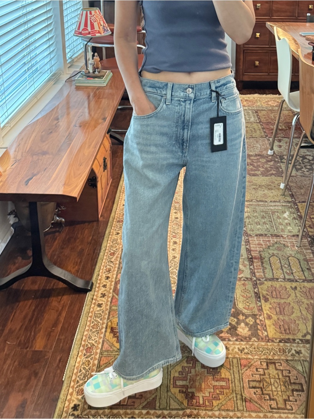NWT Paige ARELLIA ANKLE High Rise Barrel Leg Women's Jeans Size 28